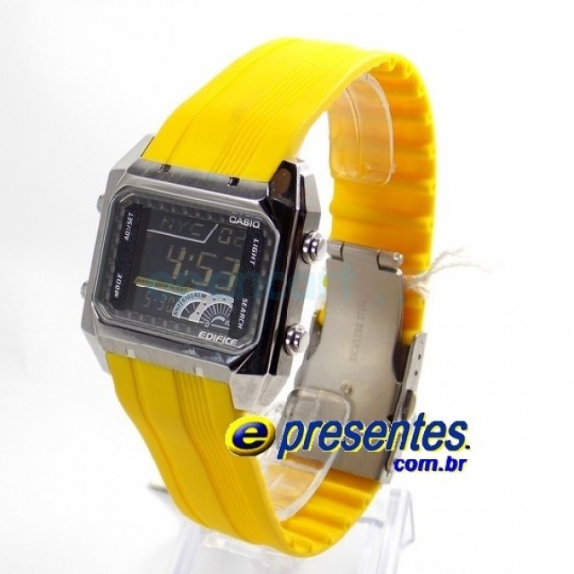 Foto 1 - Relogio casio edifice digital amarelo